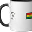 Taza Cerámica Bandera Bolivia Negro/Blanco