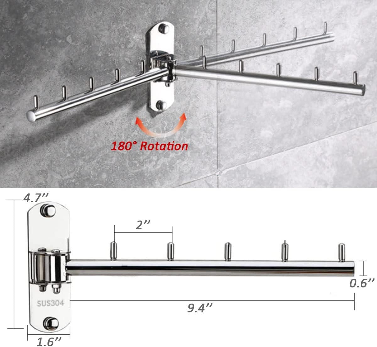 Percha ropa colgante pared ganchos valet