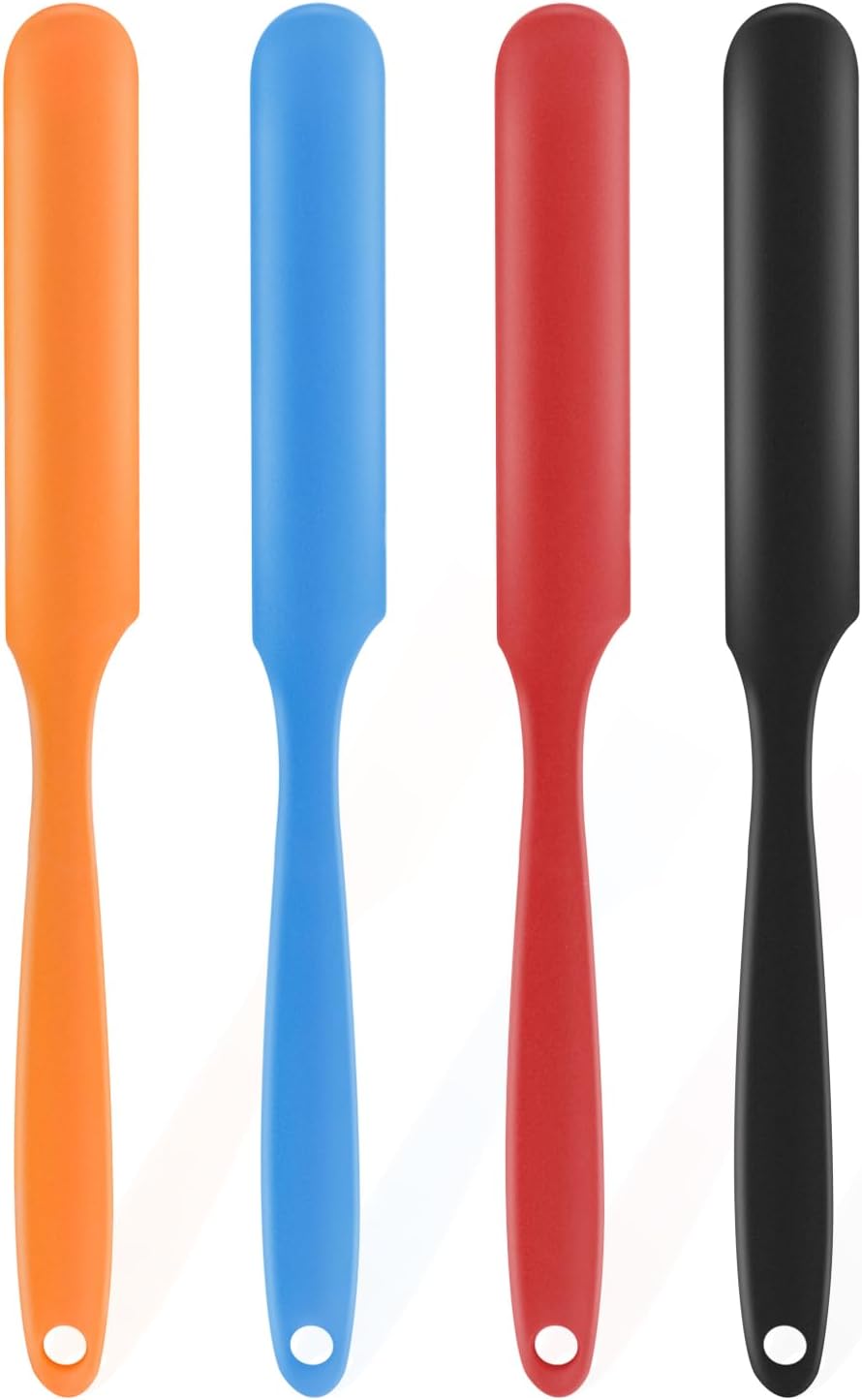 Set 4 Espátulas Silicona Antiadherente Mango Largo