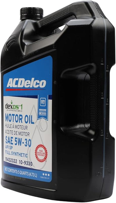 Aceite motor sintético GM DexosTM1 5W-30 5qt