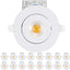 16 Luces LED Empotrables 4pulg Cardán Ajustable 9W 750lm