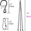 4 Cadenas Colgantes Negras 14pulg con Ganchos