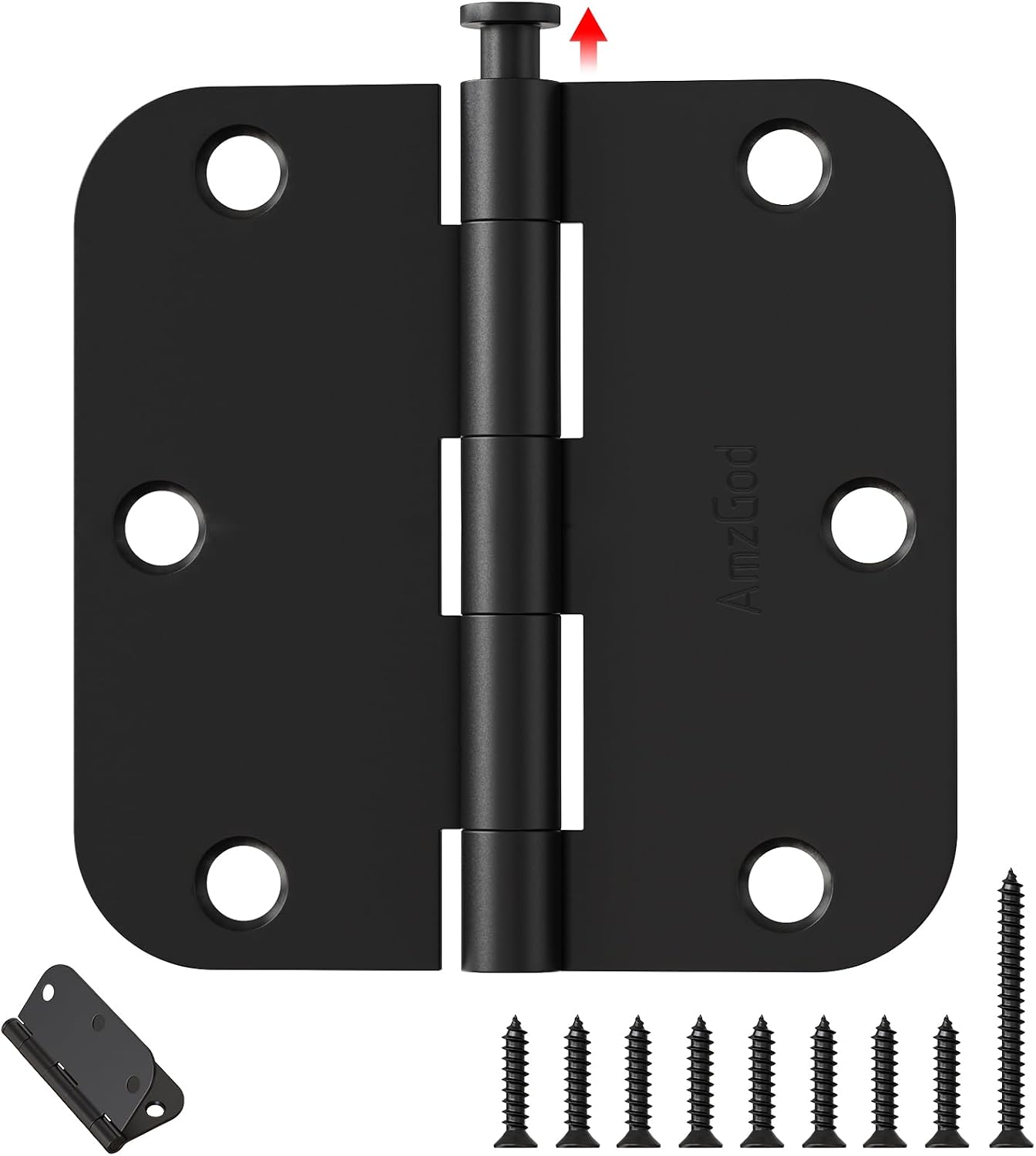 Set 42 Bisagras Puerta 3.5pulg Níquel Mate Negro