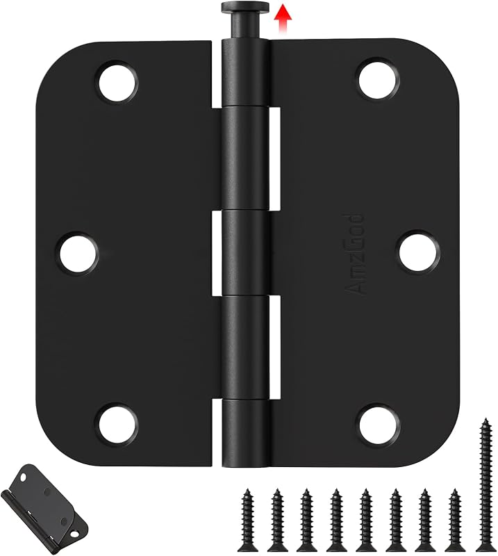 Bisagras puerta negras mate 3.5" 30 pzas