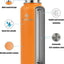 Botella agua acero inox 18/8 térmica 40oz boca ancha
