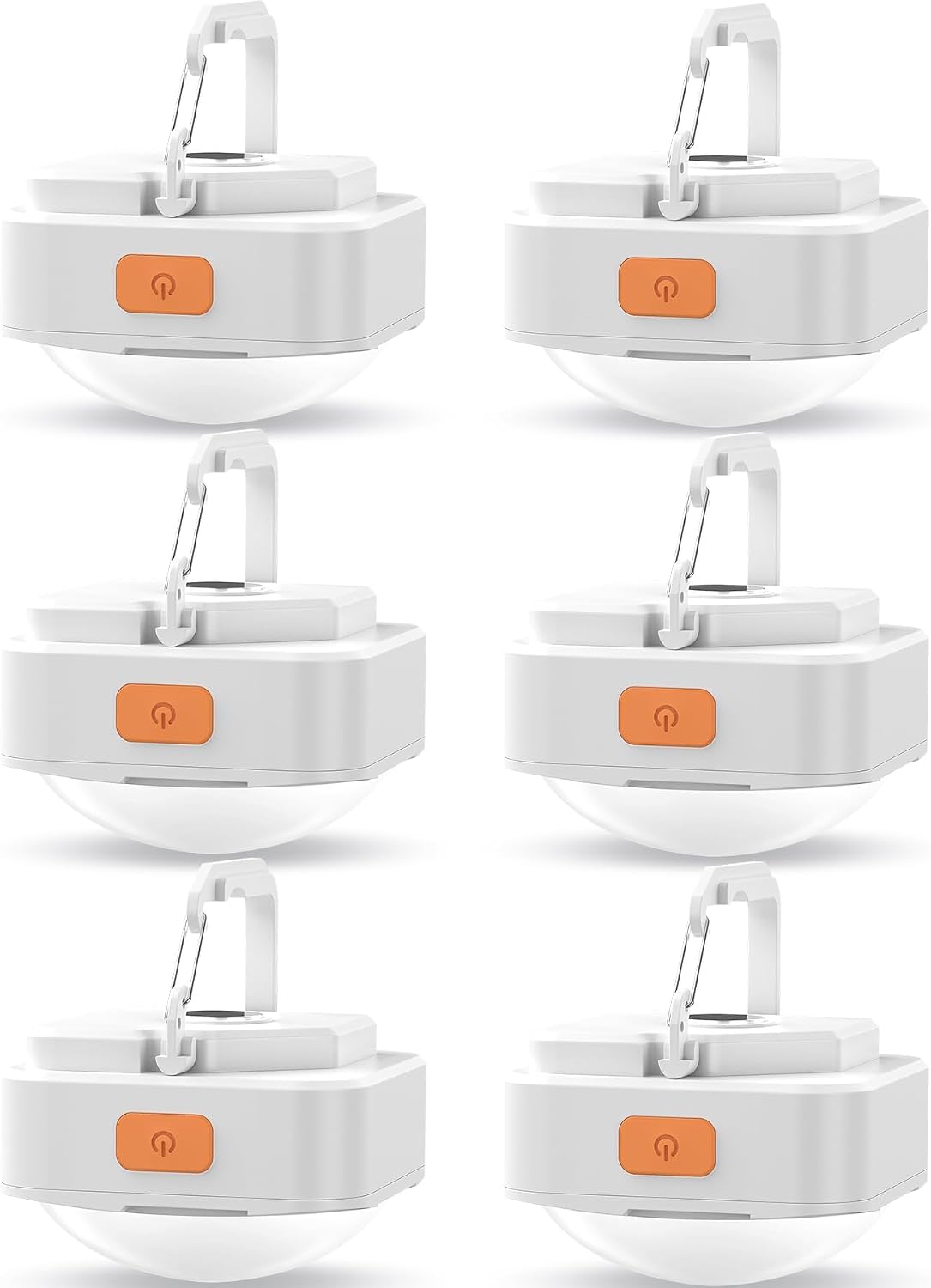 6 Pzas Luces camping recargables mini linterna led