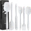 Set 6 espátulas silicona grado alimenticio acero inox