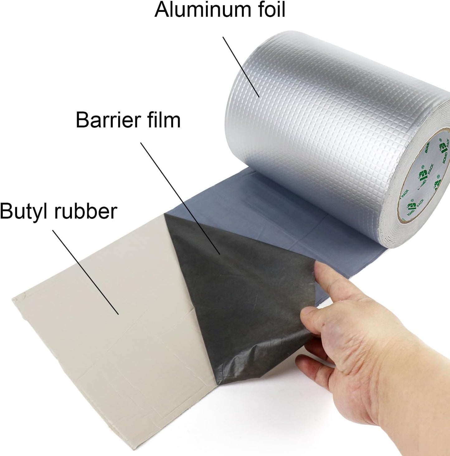Cinta butilo impermeable 0.059" x 33pies sellado