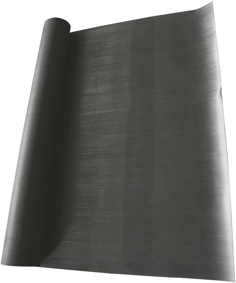 Tapete goma acanalada 1/8x36pulg color negro