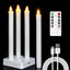 Velas cónicas LED recargables base carga 9.8"