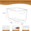 12 Pzas Organizadores Plástico Transparente con Asa