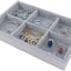 Organiz. joyas terciopelo 6 rejillas apilable cajón