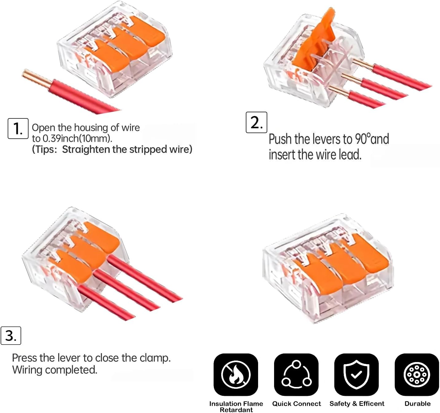 56 Conectores Alambre Empalme Transparentes 2/3/4/5 Conductores