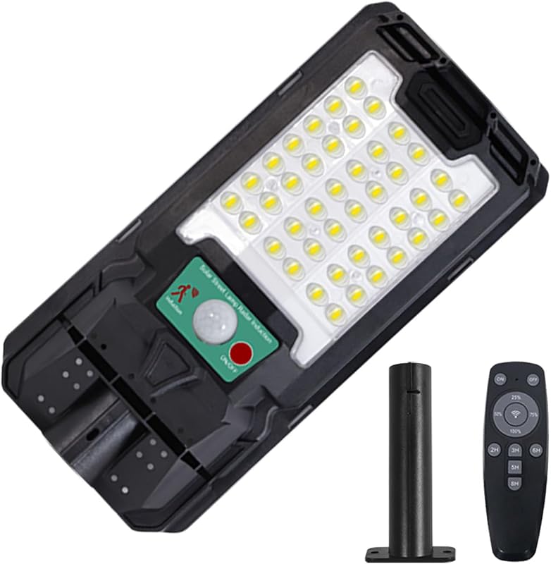 Luz solar LED 100W para calle patio con sensor movimiento