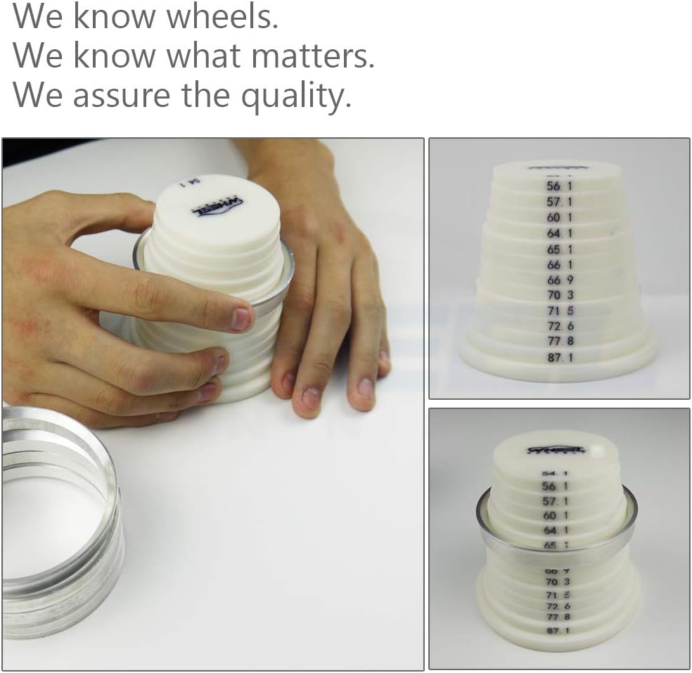 Set 4 Anillos Centricos Rueda 72.6-66.9mm