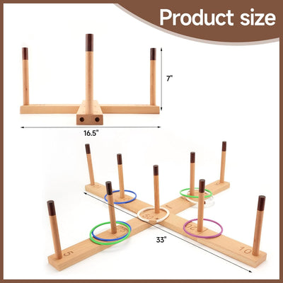 Set lanzamiento anillos madera haya 33pulg exterior