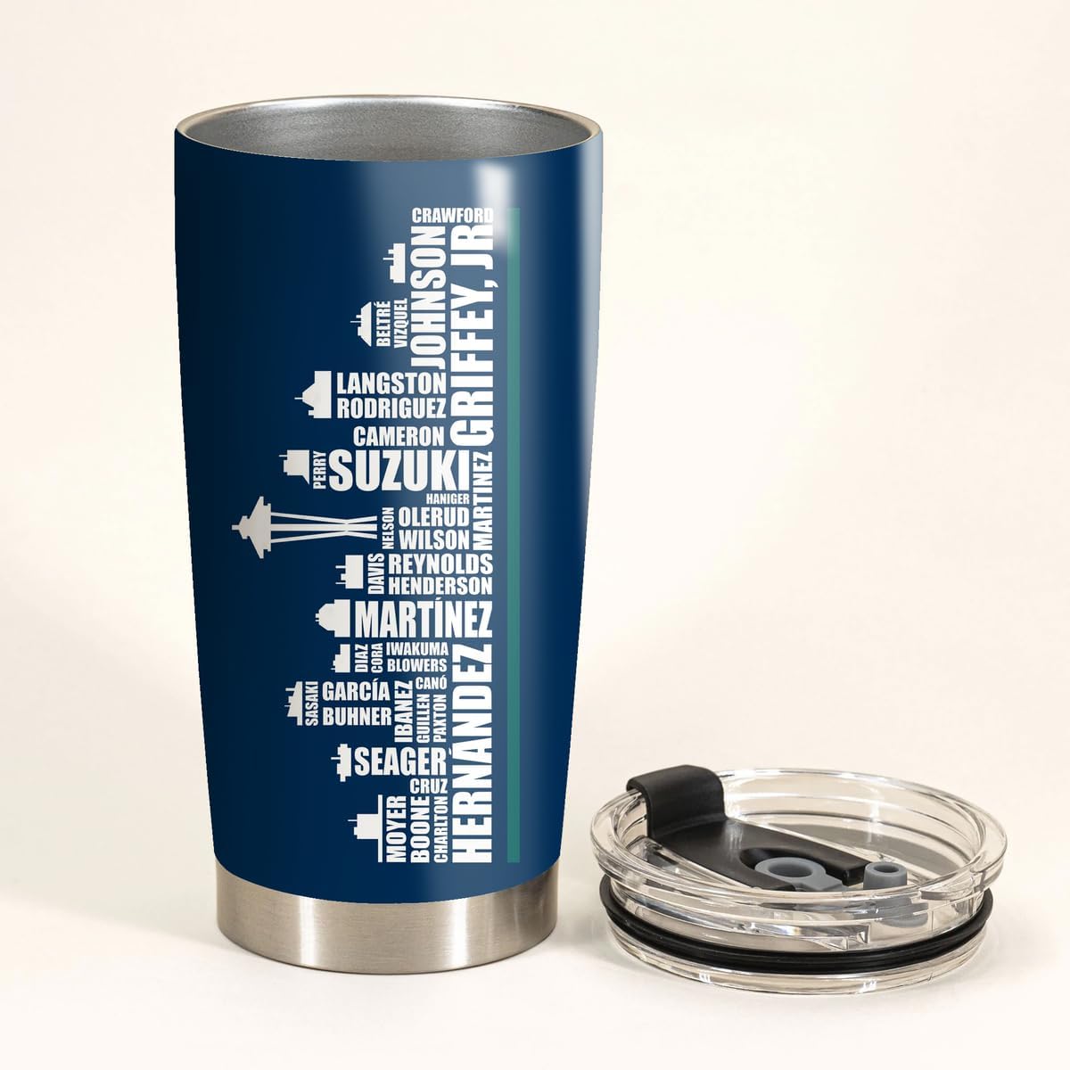 Vaso térmico con tapa diseño Seattle MLB 20