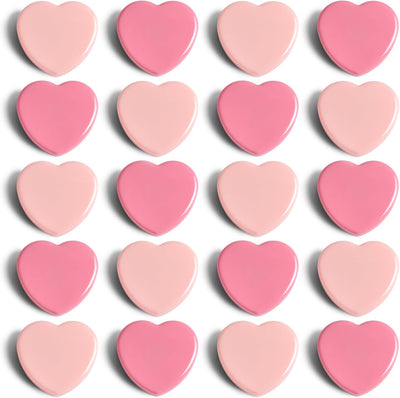 20 Imanes Corazón Rosa Fuertes para Pizarra Blanca Cocina Oficina