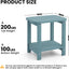Mesa auxiliar 2 niveles Adirondack 16pulg resistente clima