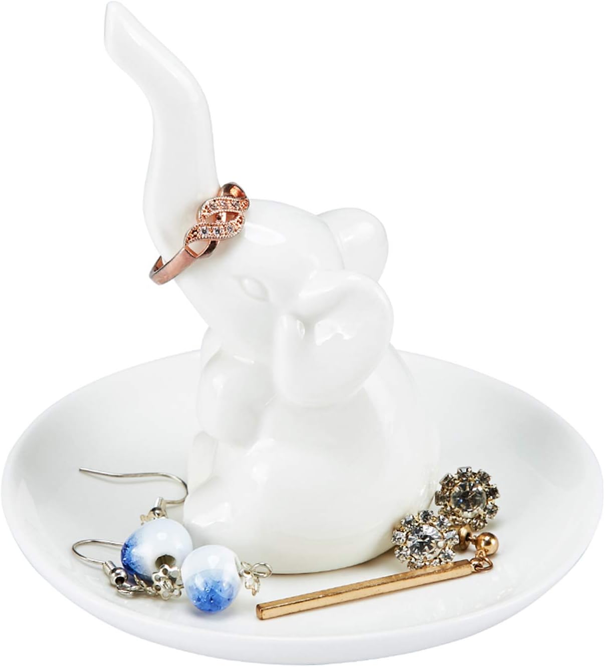 Soporte platos anillos elefante regalo mujer cerámica