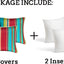 2 Pzas Almohadas Resistentes Agua 18x18pulg Decoración Patio