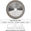Molinillo diamante plano 150 grano 3pulg para vidrio cerámica
