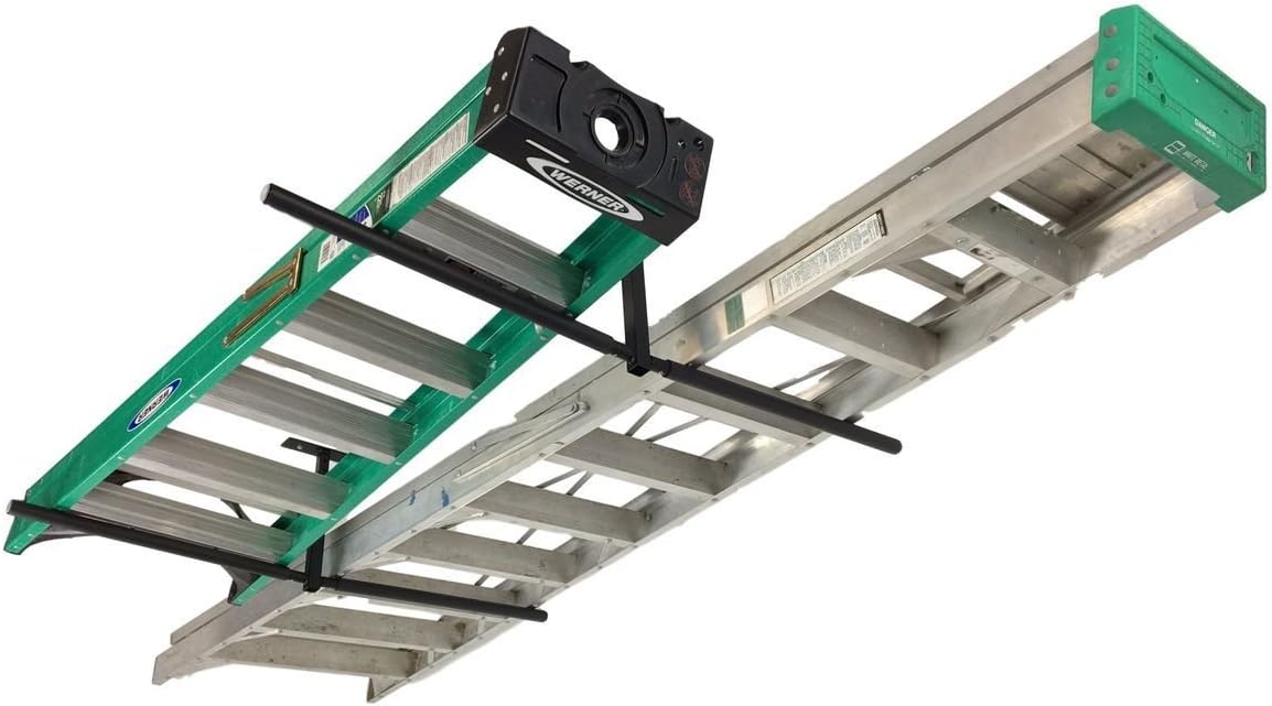 Estante ajustable para escalera techo organiz.