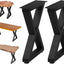 Patas cuadradas metal 22" para muebles set 2