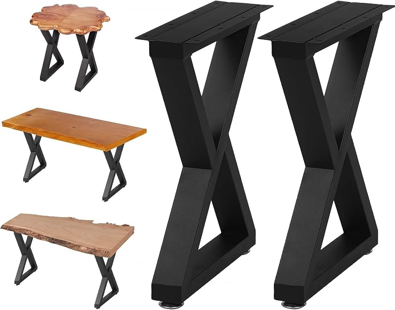 Patas cuadradas metal 22" para muebles set 2
