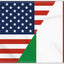 Bandera Italia EE.UU. 2x3ft 150d doble cara decoración patio
