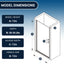 Puerta ducha vidrio templado 34-35x72pulg acero inox