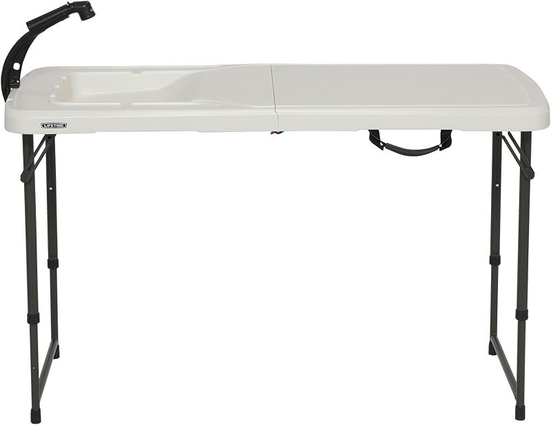 Mesa plegable filete pescado 4ft con fregadero camping