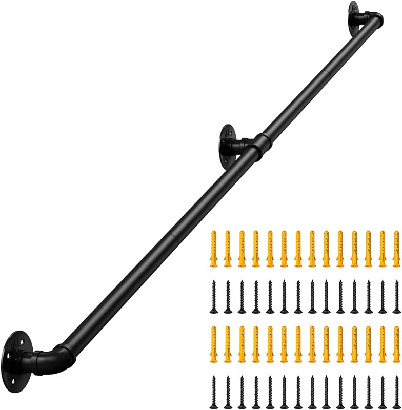 Kit pasamanos escalera acero galvanizado 6ft 440lb ajustable