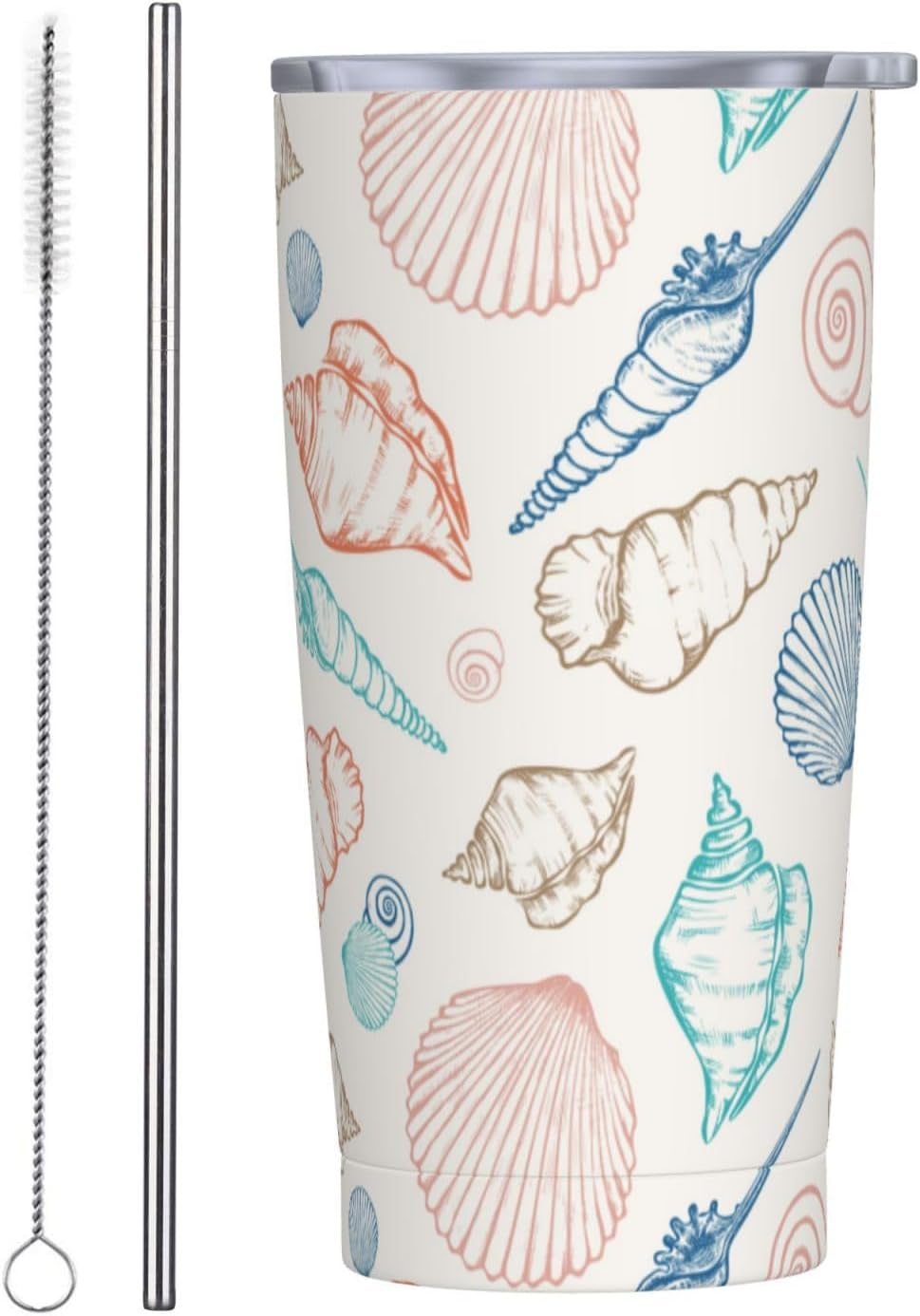 Vaso viaje acero inox 20oz con tapa y pajita