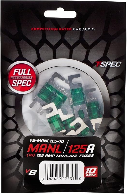 Fusibles V8 Mini ANL Niquelados Paquete 10