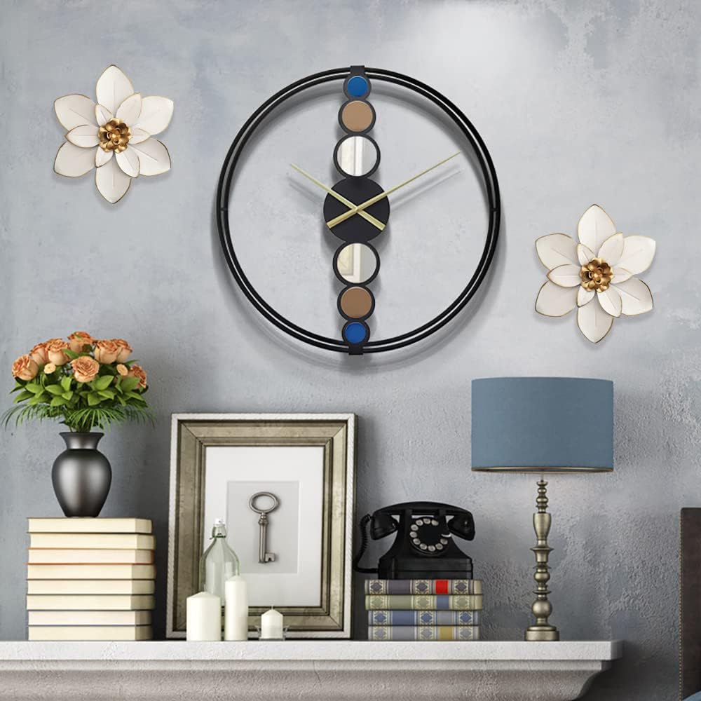 Escultura floral hierro envejecido 10" decoración pared