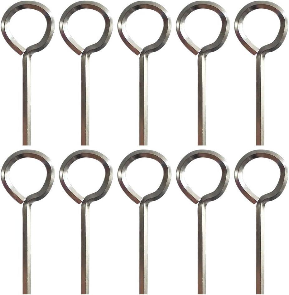 Llave hexagonal 1/8pulg con bucle metal sólido 10 pack