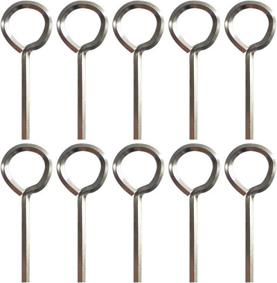 Llave hexagonal 1/8pulg con bucle metal sólido 10 pack