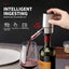 Aireador de vino eléctrico con base y tubo retráctil