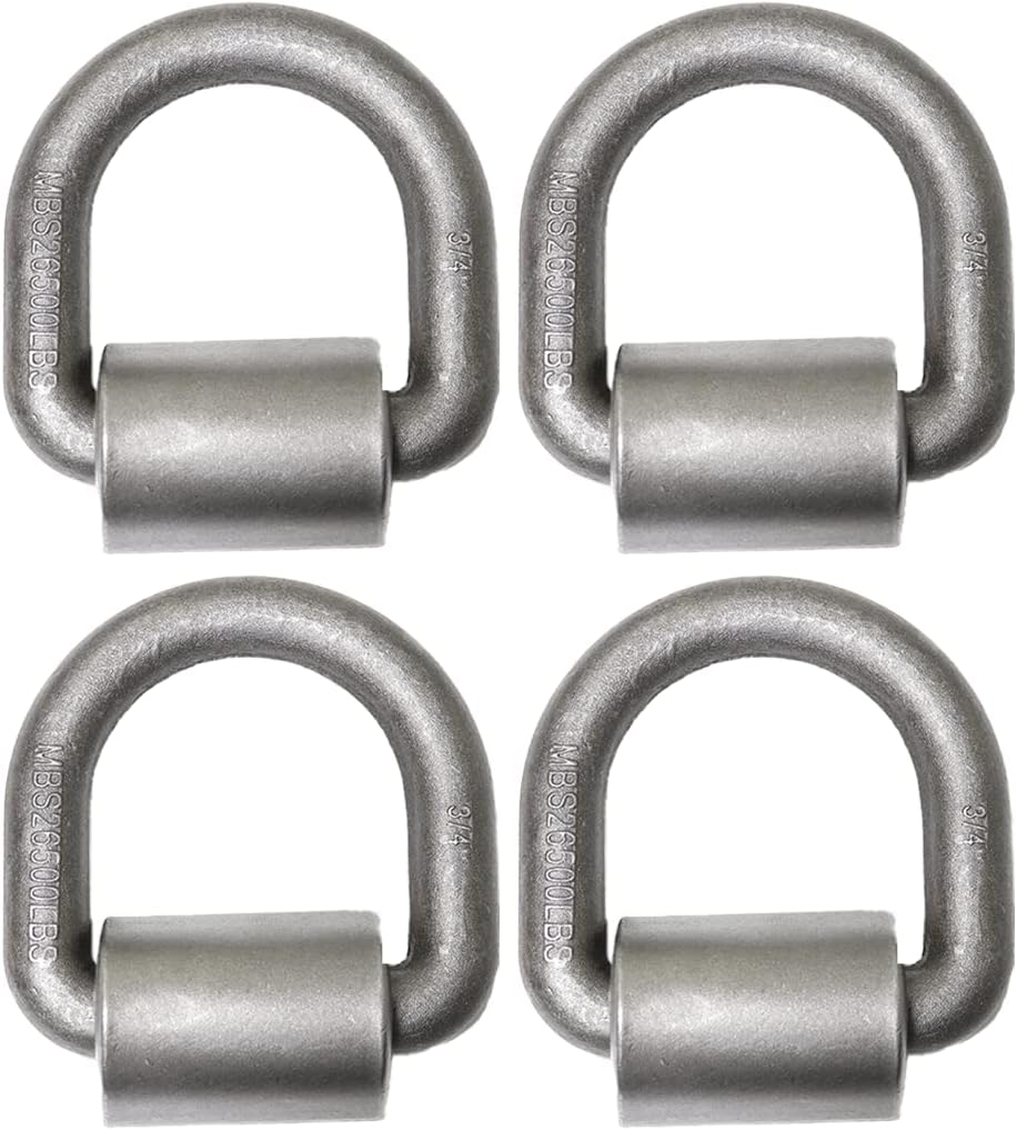 Anillos D forjados 3/4" 26500lb pack 4