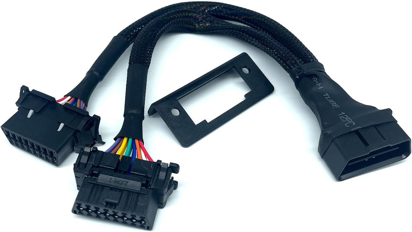 Adaptador OBD2 16PIN 1 macho 2 hembras con soporte 5 PCS