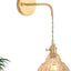 Aplique pared vintage cristal lirio ámbar luz dorada retro