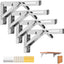 4 Soportes Plegables Acero Inox 14" 220lb Pared