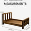 Soporte cama marrón para fotos de recién nacidos