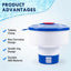 Flotador cloro 7" abrazadera ajustable piscina