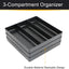Bandeja organizadora plástico 3 compartimentos apilable taller