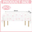 Mantel plástico lazo rosa 2uds rectangular fiesta coqueta