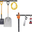 Kit 8 Pzas Riel y Gancho Negro/Gris para Colgar en Pared