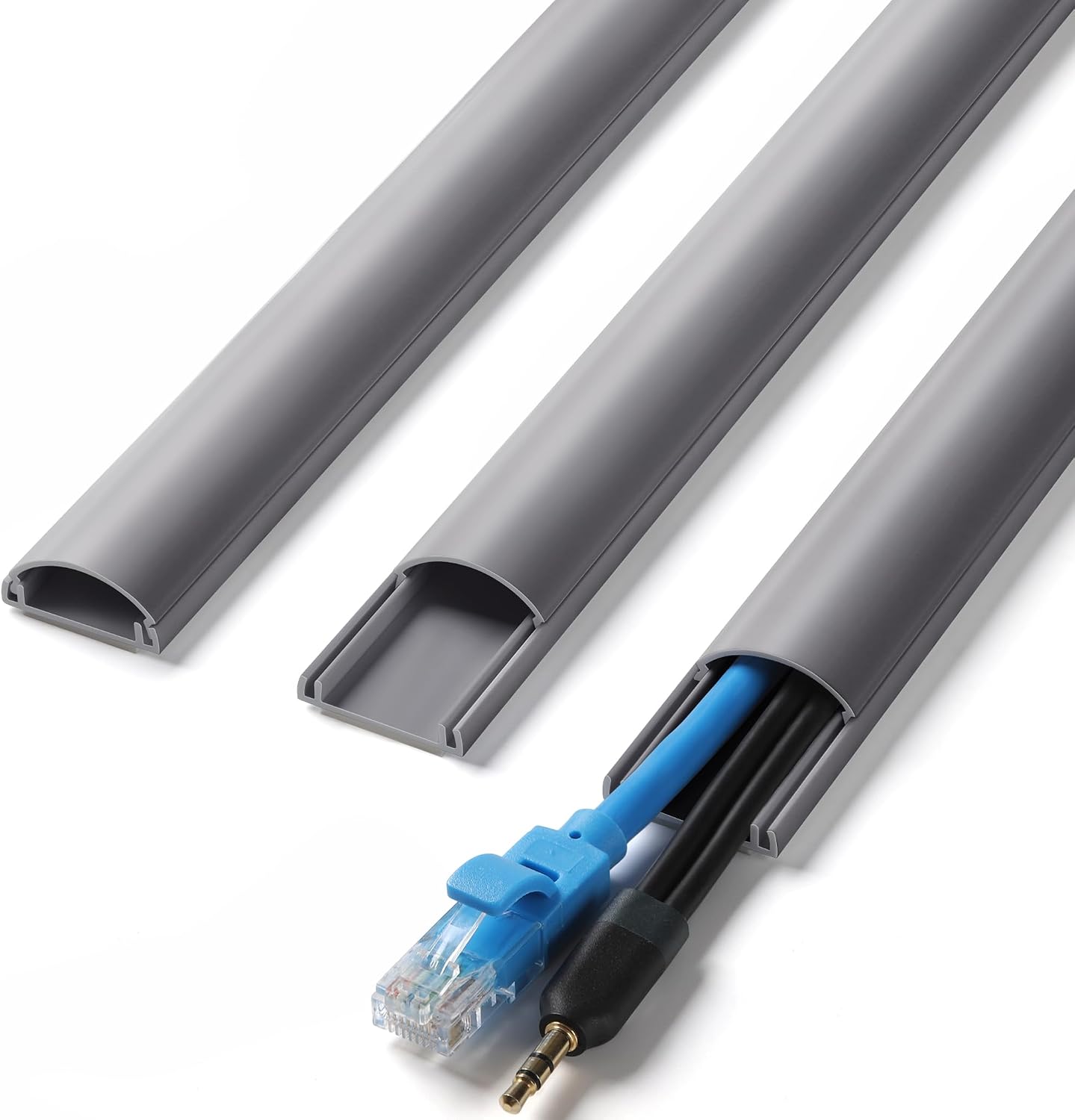 Cubiertas PVC para cables pared 85pulg ocultan 1-2 cables