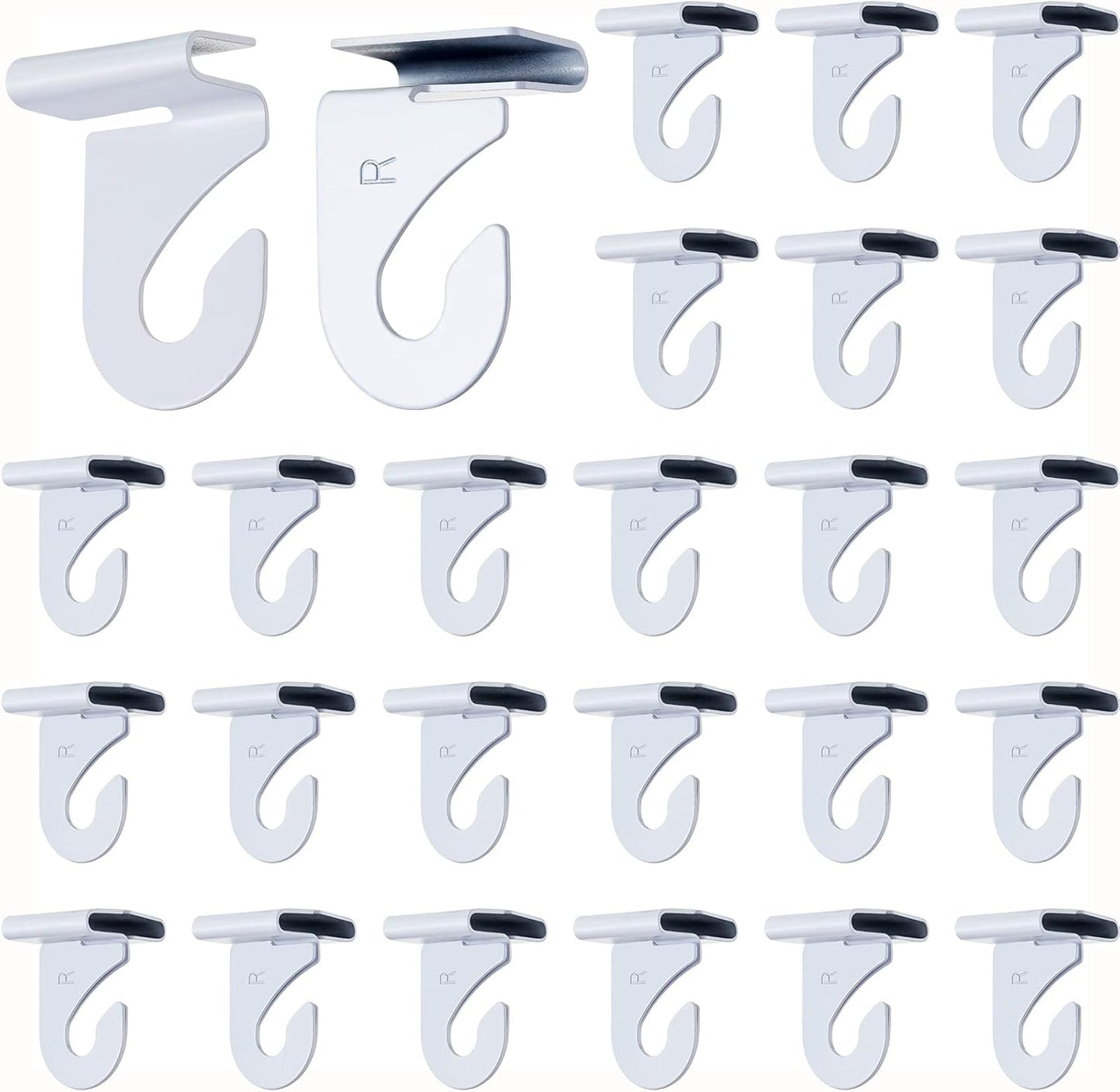 90 Ganchos Techo Colgantes Aluminio Blanco Derecho Izquierdo